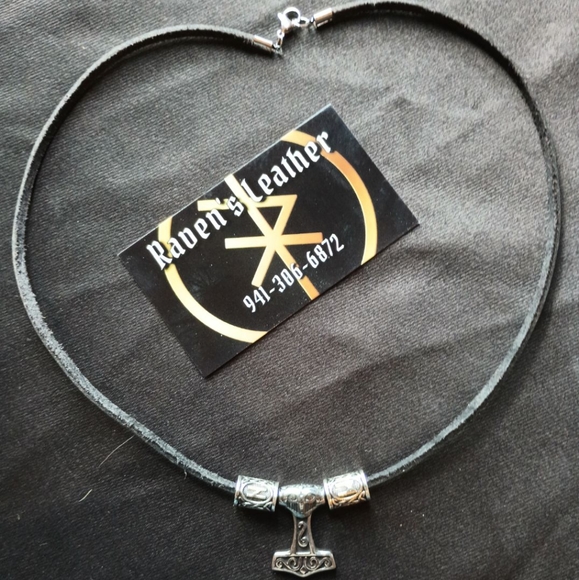 Handmade Other - Handmade leather viking style necklace